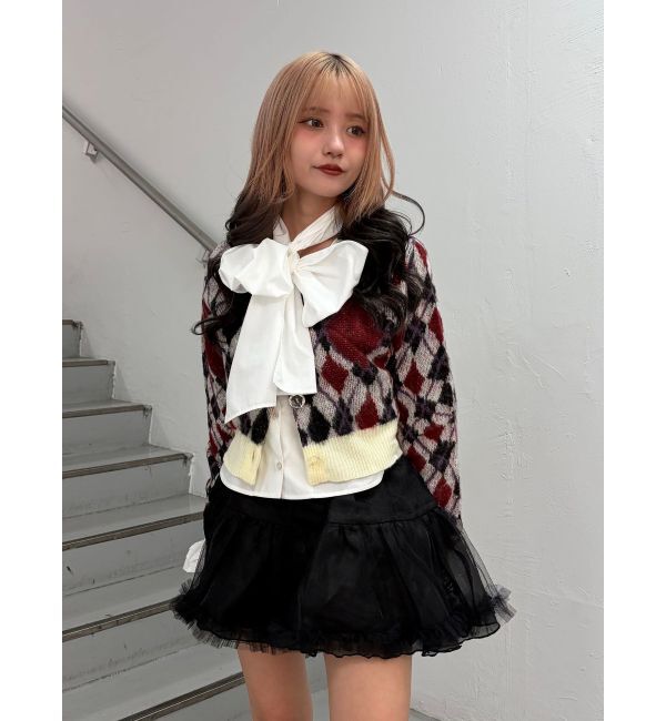 jouetie「スリーブフリルビッグボウタイブラウス」|シャツ・ブラウス|