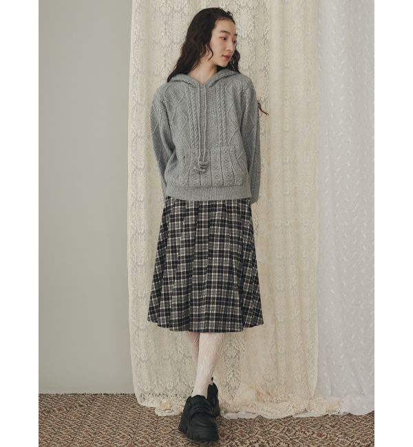merry jenny「チェックレースプリーツスカート」|スカート|