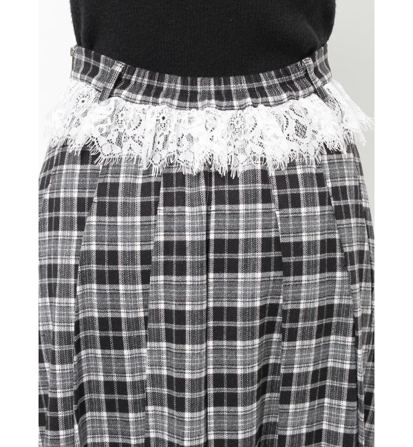 merry jenny「チェックレースプリーツスカート」|スカート|