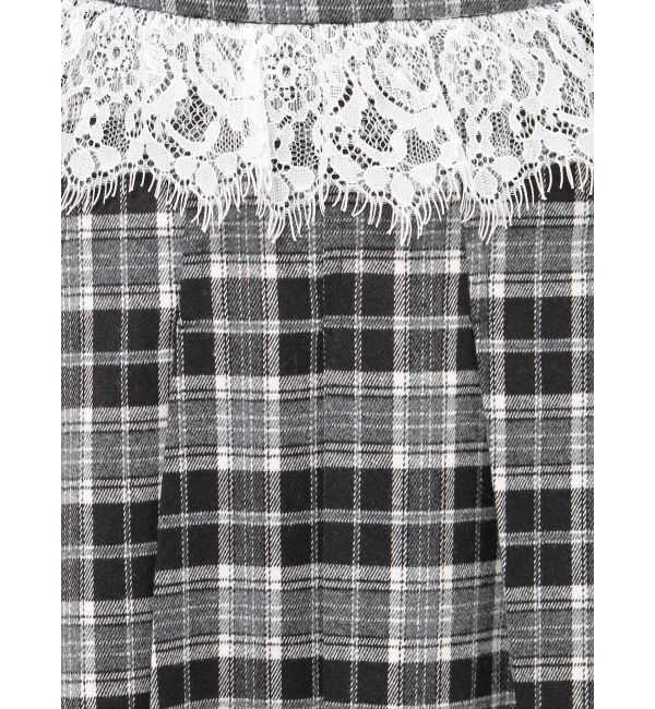 merry jenny「チェックレースプリーツスカート」|スカート|
