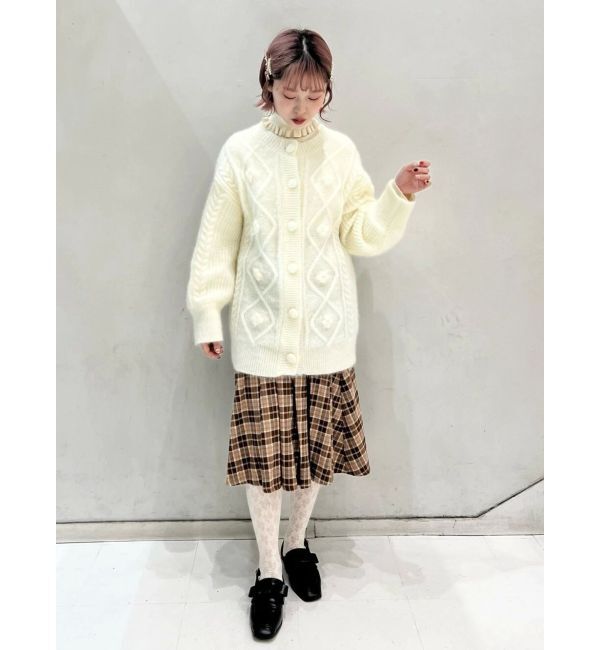 merry jenny「チェックレースプリーツスカート」|スカート|