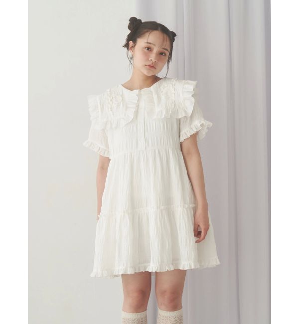 merry jenny「くるくるフリルカラーミニワンピース」|ワンピース|
