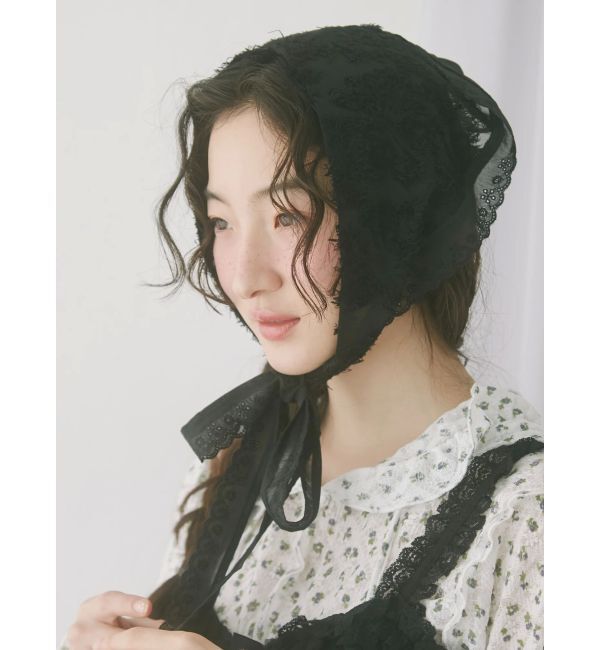 merry jenny「flowerジャガードヘッドドレス」|その他|ブラック