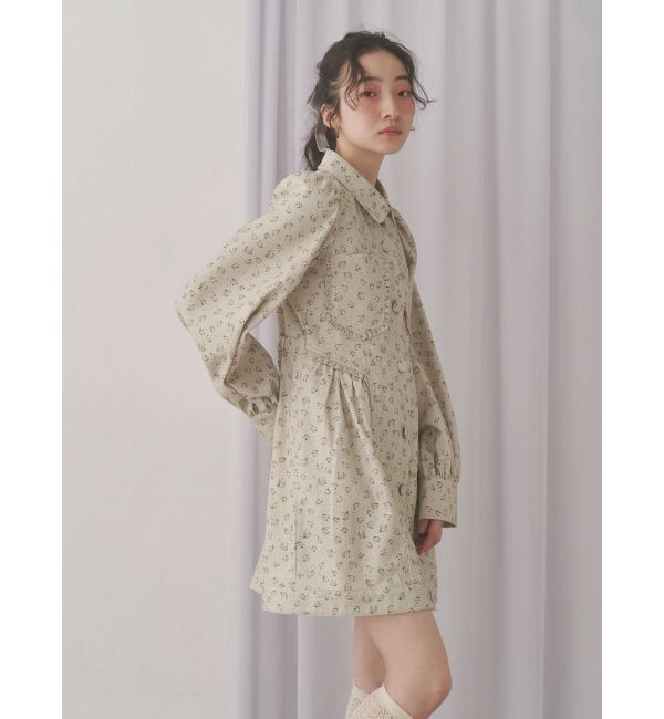 merry jenny「flowerツイルパフミニワンピース」|ワンピース|