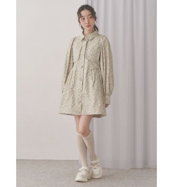 merry jenny「flowerツイルパフミニワンピース」|ワンピース|