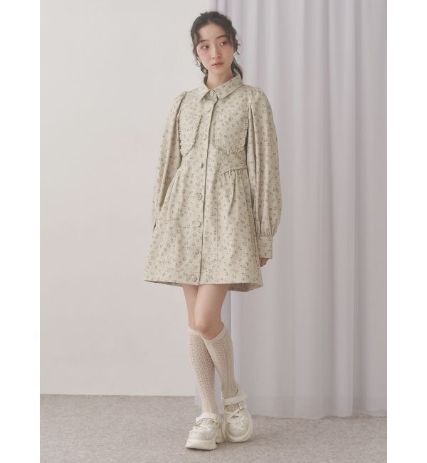 merry jenny「flowerツイルパフミニワンピース」|ワンピース|