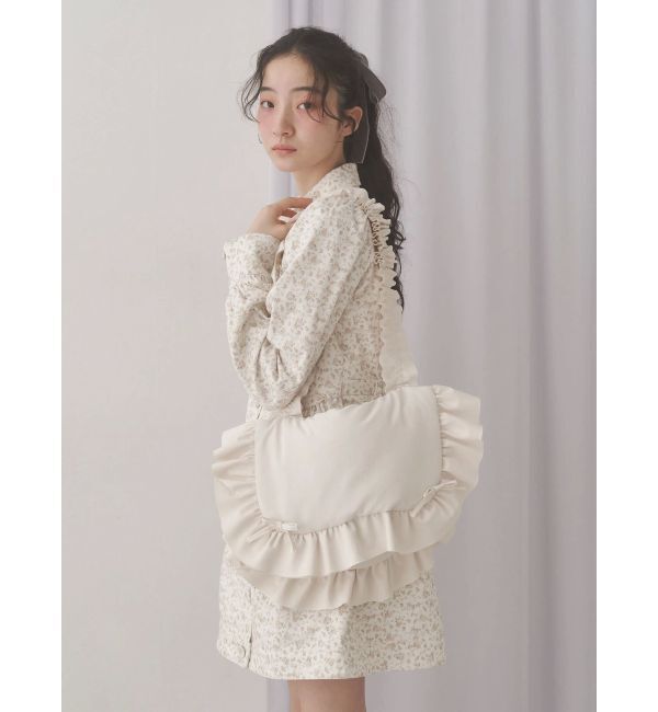 merry jenny「flowerツイルパフミニワンピース」|ワンピース|