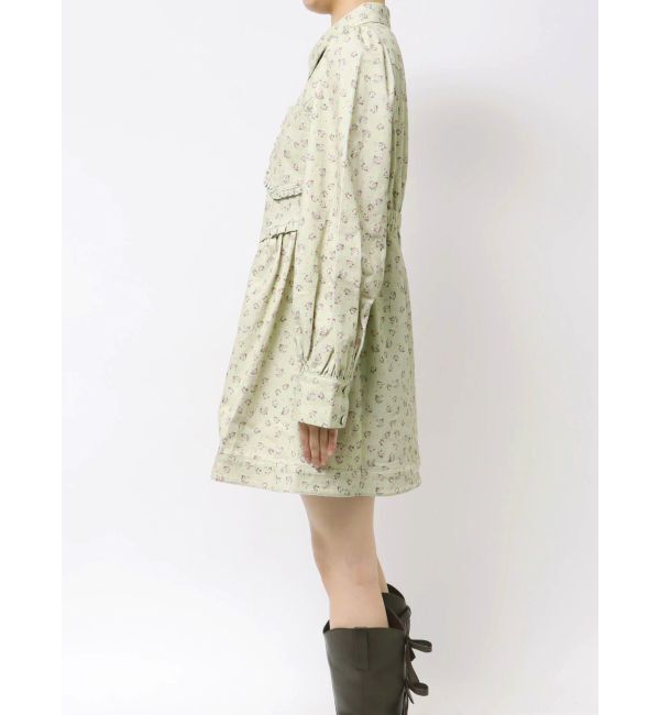 merry jenny「flowerツイルパフミニワンピース」|ワンピース|