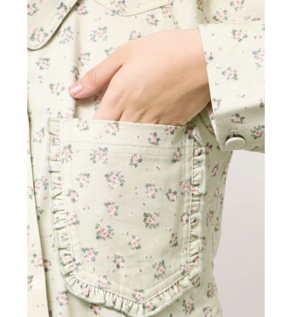 merry jenny「flowerツイルパフミニワンピース」|ワンピース|