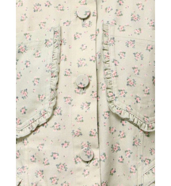 merry jenny「flowerツイルパフミニワンピース」|ワンピース|