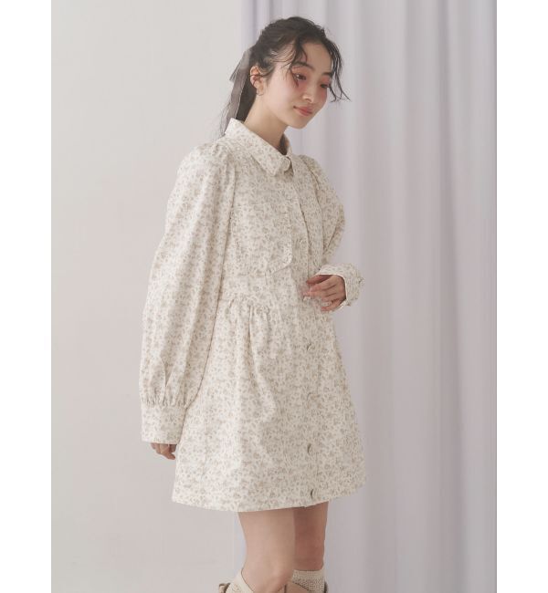 merry jenny「flowerツイルパフミニワンピース」|ワンピース|