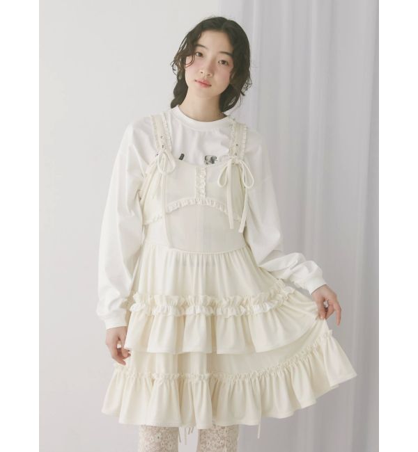 merry jenny「コルセットベロアフレアミニワンピース」|ワンピース|