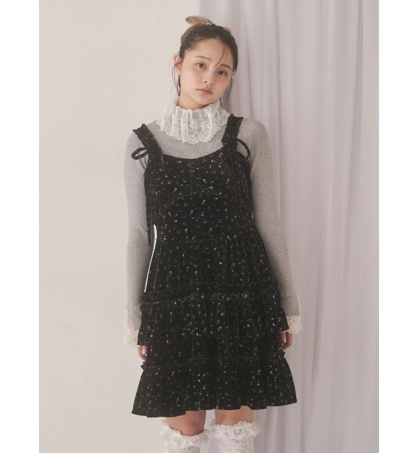 merry jenny「コルセットベロアフレアミニワンピース」|ワンピース|