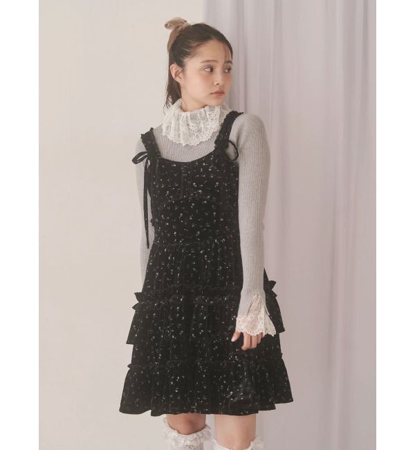 merry jenny「コルセットベロアフレアミニワンピース」|ワンピース|