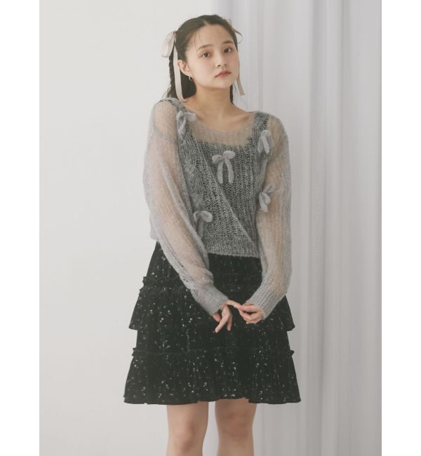 merry jenny「コルセットベロアフレアミニワンピース」|ワンピース|