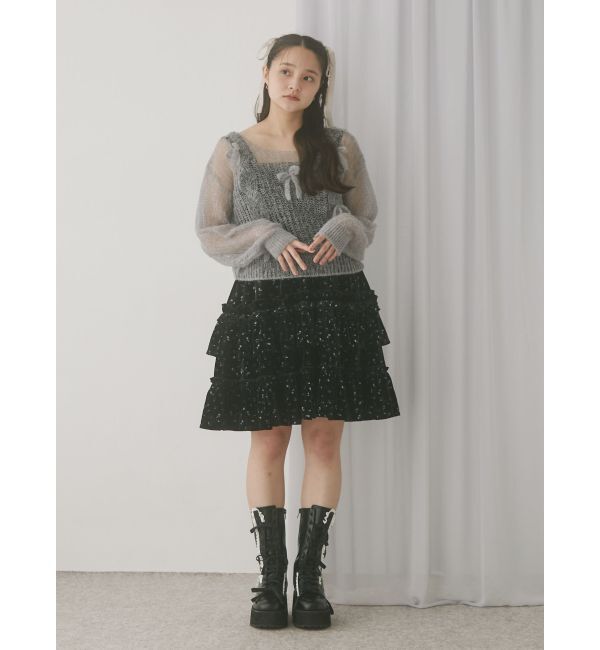 merry jenny「コルセットベロアフレアミニワンピース」|ワンピース|