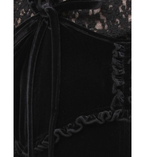 merry jenny「コルセットベロアフレアミニワンピース」|ワンピース|