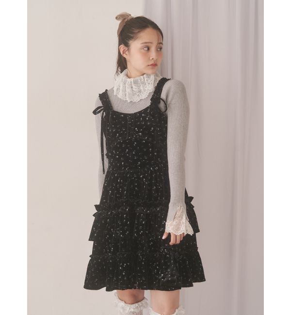 merry jenny「コルセットベロアフレアミニワンピース」|ワンピース|