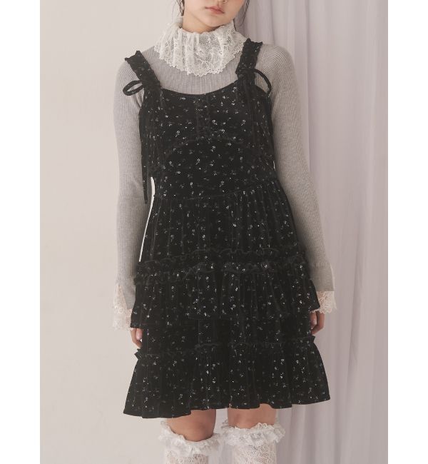 merry jenny「コルセットベロアフレアミニワンピース」|ワンピース|ミックス