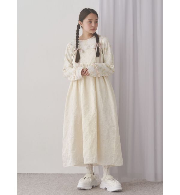 merry jenny「バックリボンジャガードキャミワンピース」|ワンピース|