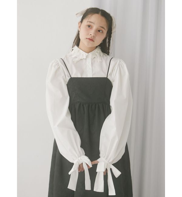 merry jenny「バックリボンジャガードキャミワンピース」|ワンピース|