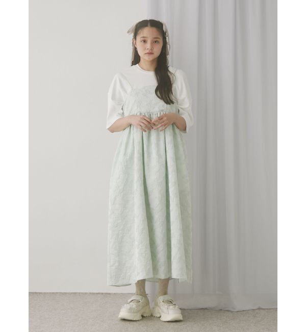 merry jenny「バックリボンジャガードキャミワンピース」|ワンピース|