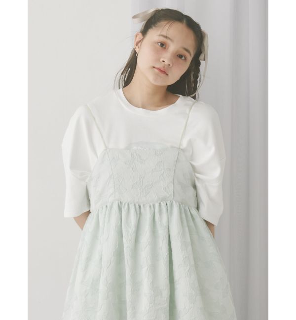 merry jenny「バックリボンジャガードキャミワンピース」|ワンピース|