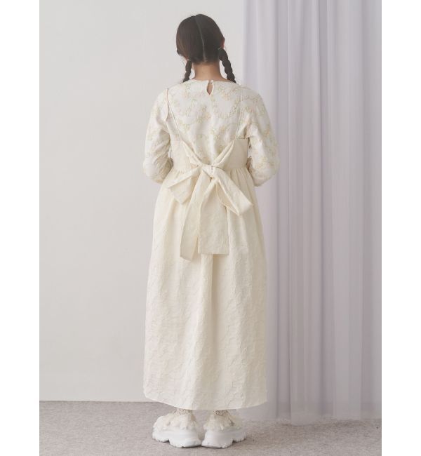 merry jenny「バックリボンジャガードキャミワンピース」|ワンピース|