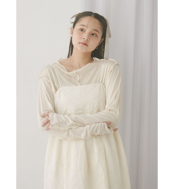 merry jenny「バックリボンジャガードキャミワンピース」|ワンピース|
