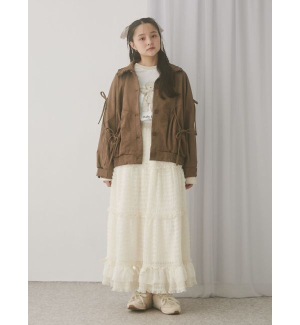 merry jenny「ribbonチュールギャザーフレアスカート」|スカート|