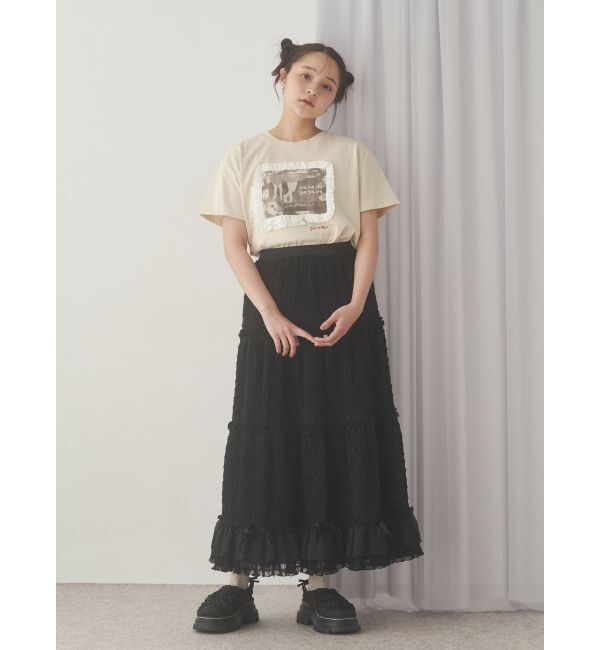 merry jenny「ribbonチュールギャザーフレアスカート」|スカート|
