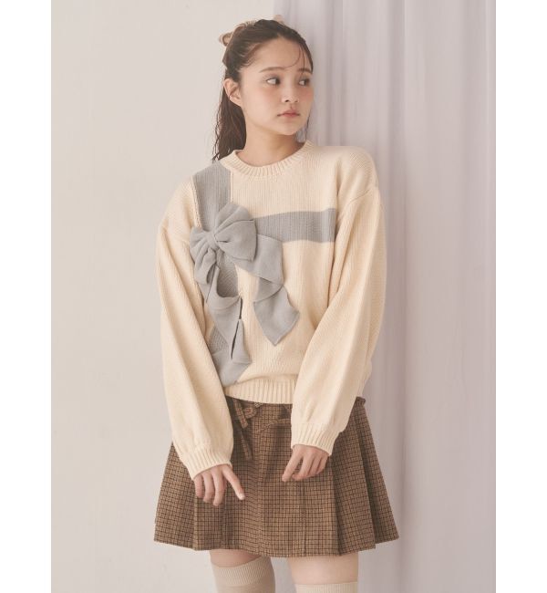 merry jenny「リボンリボンプリーツミニスカート」|スカート|