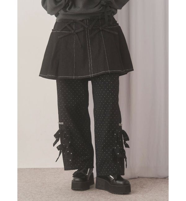 merry jenny「リボンリボンプリーツミニスカート」|スカート|