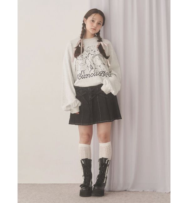 merry jenny「リボンリボンプリーツミニスカート」|スカート|