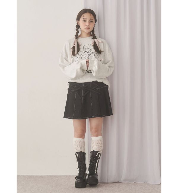 merry jenny「リボンリボンプリーツミニスカート」|スカート|