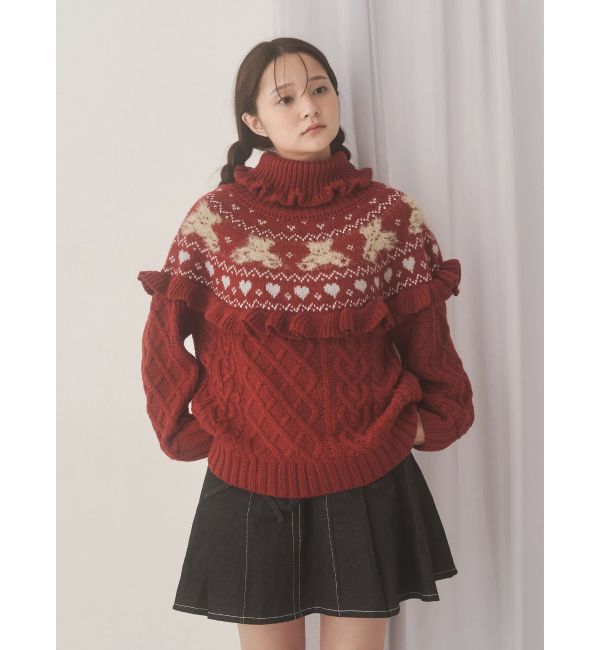 merry jenny「リボンリボンプリーツミニスカート」|スカート|