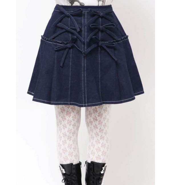 merry jenny「リボンリボンプリーツミニスカート」|スカート|