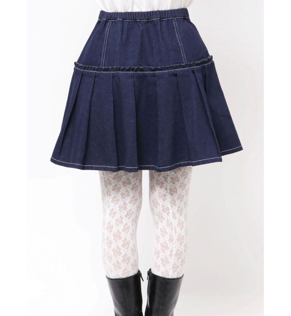 merry jenny「リボンリボンプリーツミニスカート」|スカート|