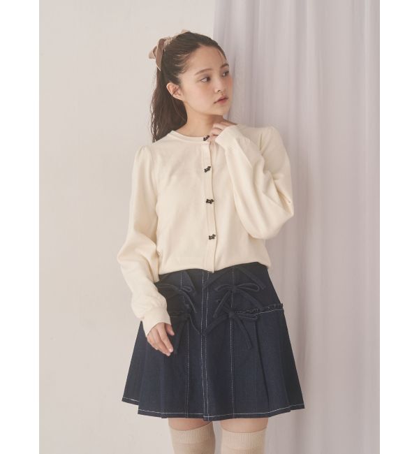 merry jenny「リボンリボンプリーツミニスカート」|スカート|