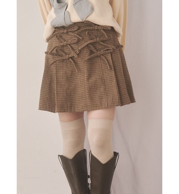 merry jenny「リボンリボンプリーツミニスカート」|スカート|ミックス