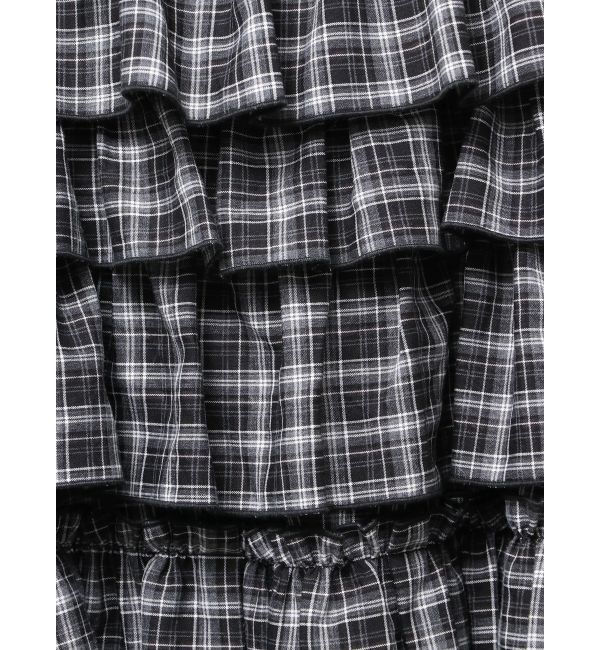 merry jenny「チェックホイップクリームミニワンピース」|ワンピース|