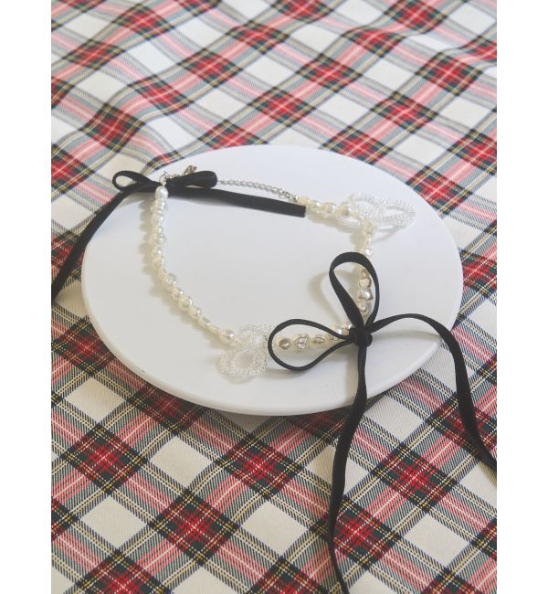 merry jenny「ribbon pearl choker」|ネックレス|