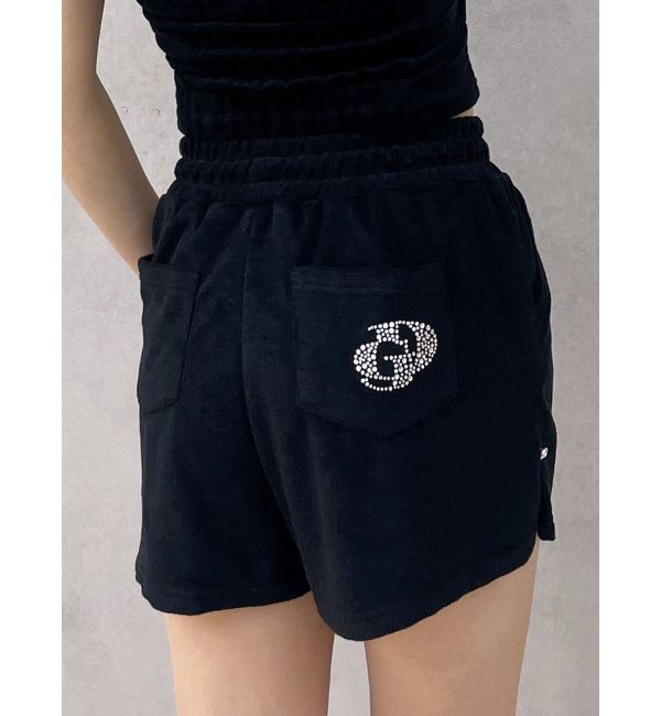 GYDA「サイドスリットパイルショートパンツ【SETUP着用可】」|その他|ブラック