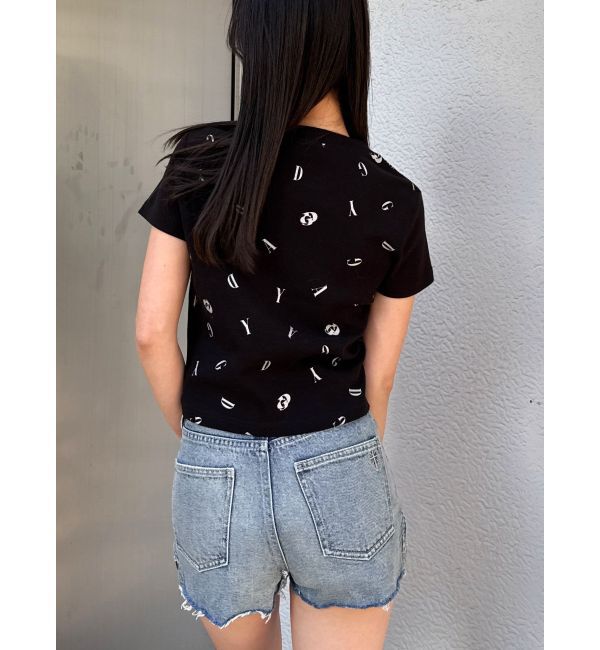 GYDA「ハイウエストSIDE RINGデニムショートパンツ」|デニム|