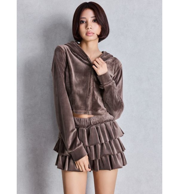 GYDA「Velourフリルショートパンツ」|その他|
