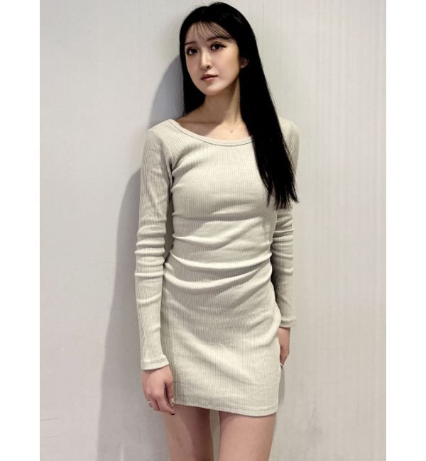 GYDA「レオパードバックリボンテレコミニワンピース」|ワンピース|