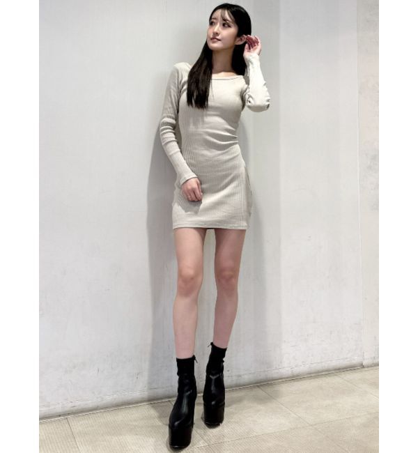 GYDA「レオパードバックリボンテレコミニワンピース」|ワンピース|