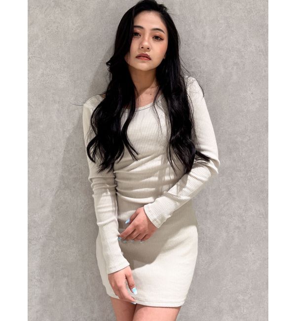 GYDA「レオパードバックリボンテレコミニワンピース」|ワンピース|