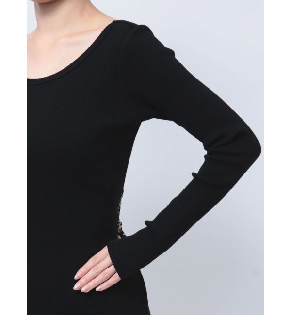 GYDA「レオパードバックリボンテレコミニワンピース」|ワンピース|