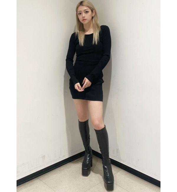 GYDA「レオパードバックリボンテレコミニワンピース」|ワンピース|